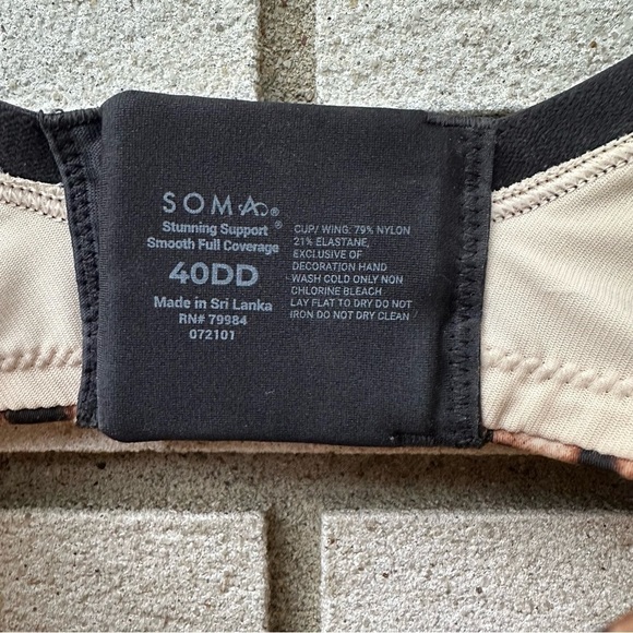 Soma Stunning Support Smooth Full Coverage Divine Leopard Bra Underwire 40DD - Picture 5 of 9